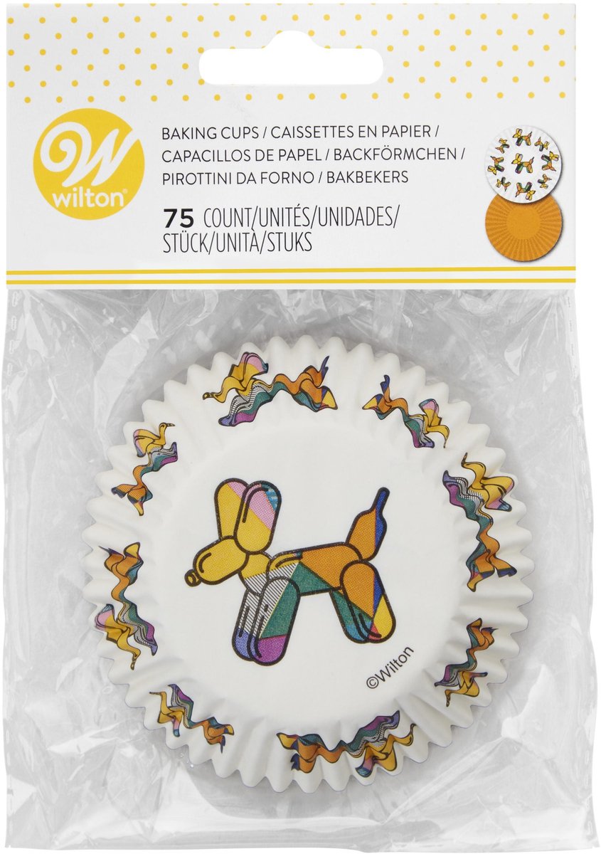Wilton Baking Cups - Ballonhondje - 75 Stuks - Cupcake en Muffin Vormpjes
