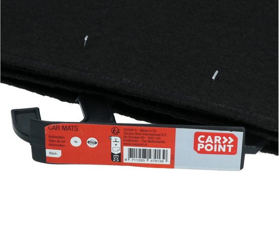 Carpoint Automatenset Malibu Universal Textile Noir 4 pièces