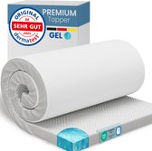 LUCID 5-Zone Mattress Topper 5 cm Gel Memory Foam Mattress Topper Breathable Oeko-Tex, 90 x 200 cm