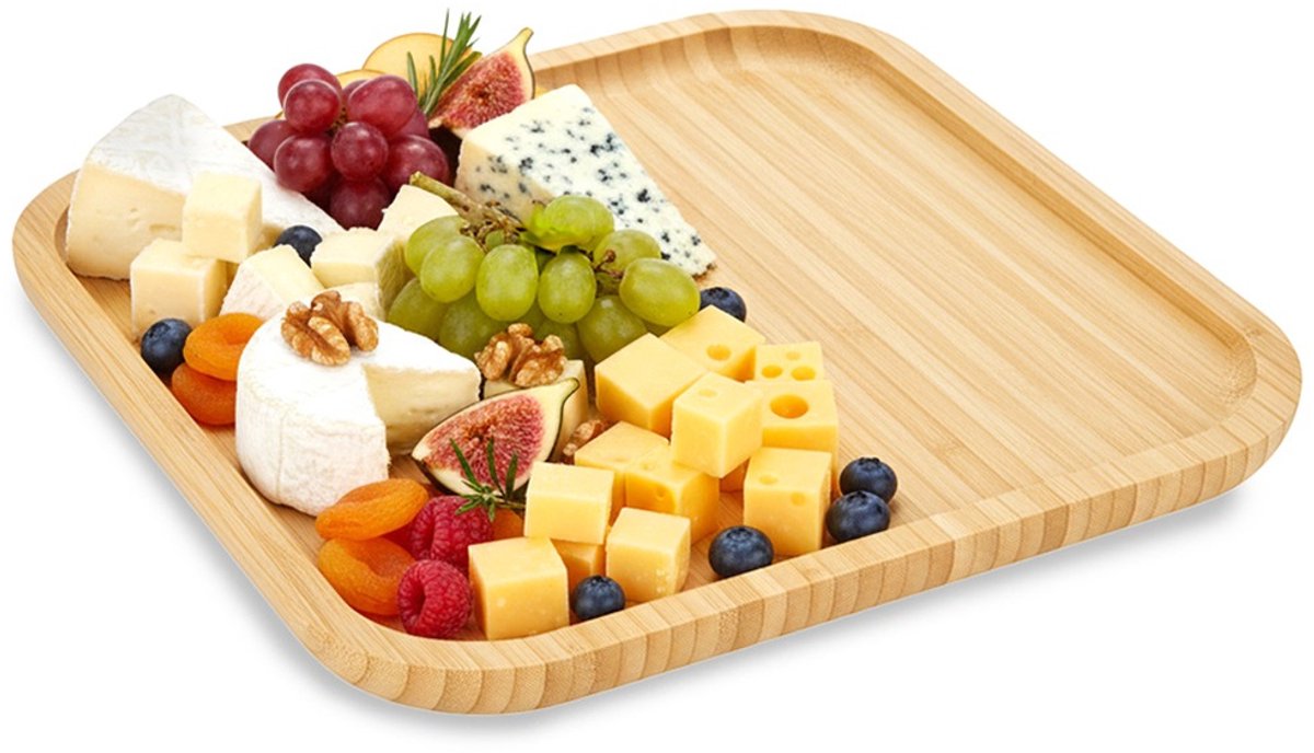 Dienblad Bamboe 25x25 cm - Serveer Plateau - Serveerplateau