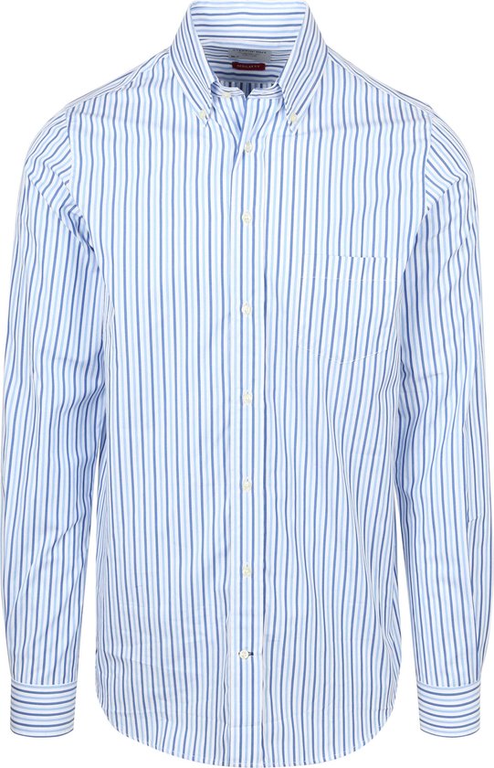 Steppin' Out Extra Lange Mouwen Overhemd Streep Blauw - Maat XL - Heren