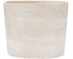 Bloempot Beige Miami Ovaal L28 x D13 x H23