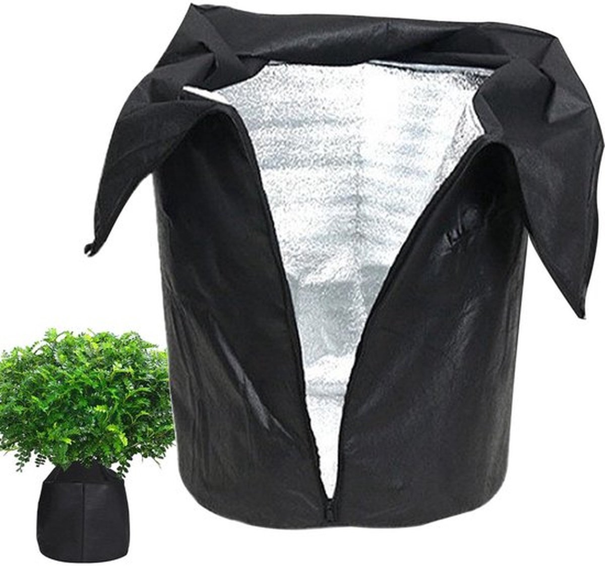 1 Stuk Plantenhoezen - Warmte-isolerende Vorstbescherming voor Potplanten - Met Trektouw en Rits voor Struiken & Bomen - Beschermt Tegen Kou in Tuin en Balkon(65*70cm)