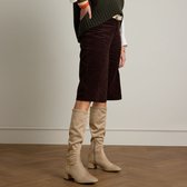 Manfield - Femme - Bottines stretch beiges à talon - Taille 39