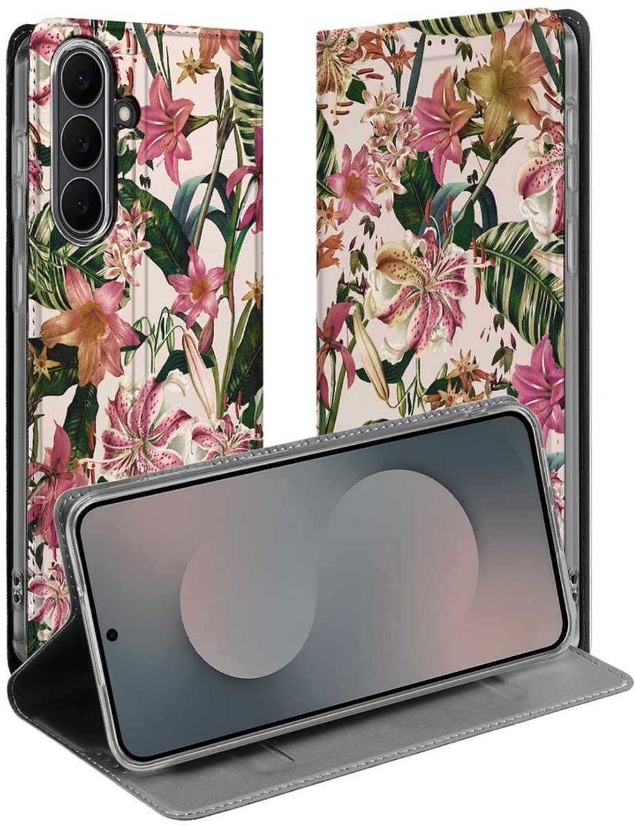 Samsung Galaxy S25FE Book Case Flowers