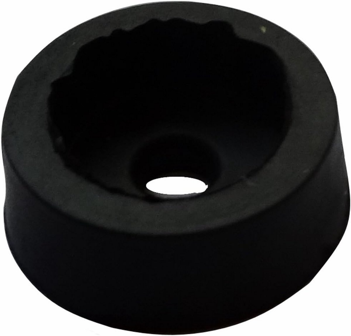 10x Ronde Zwarte Rubberen Meubel Doppen Schroefbaar - 14mm Diameter
