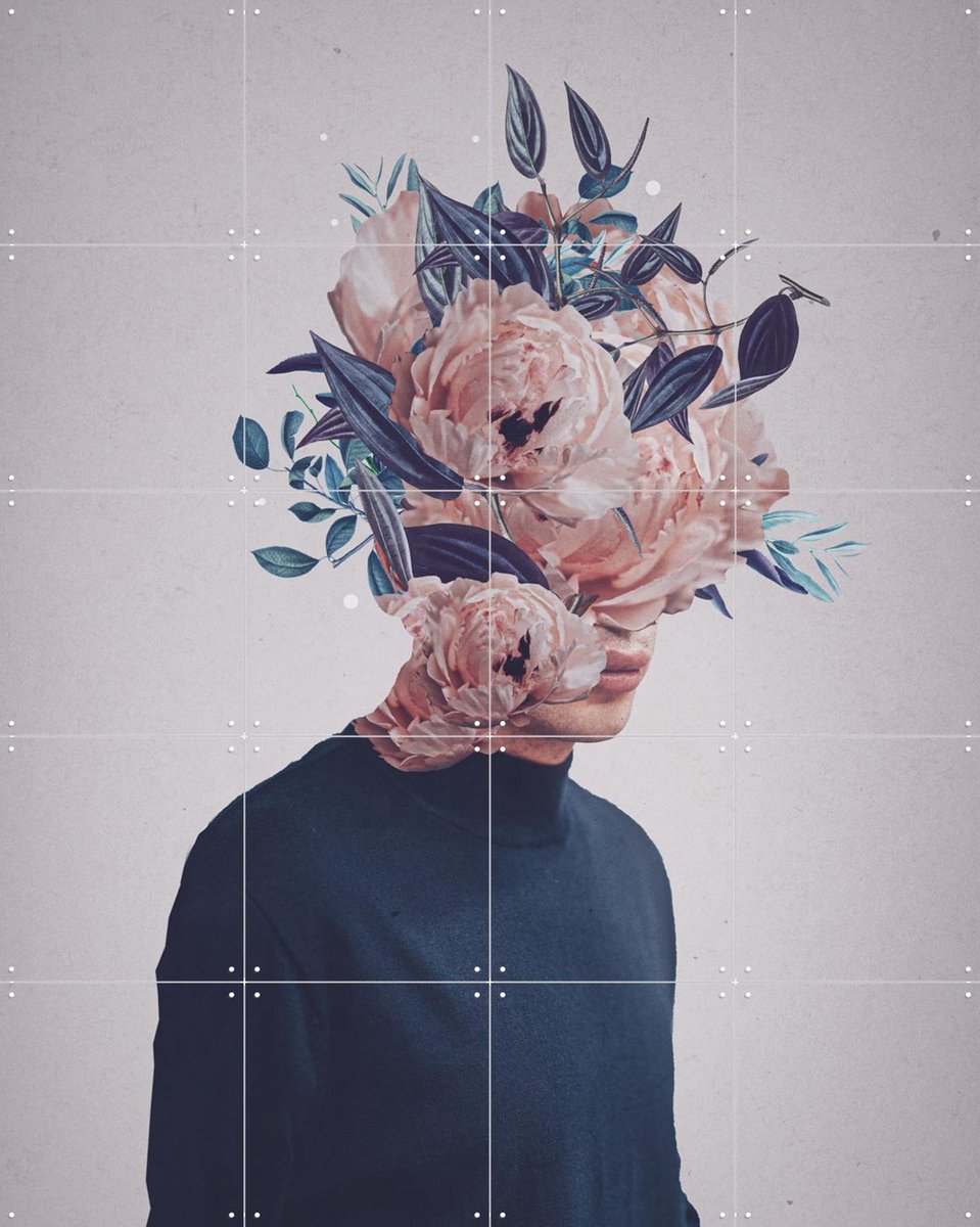 IXXI Waited for a Hundred Winters to Meet You, Frank Moth - 80 x 100 cm - Gratis ophangtool - Grote wanddecoratie en posters - Surrealisme, Digitale