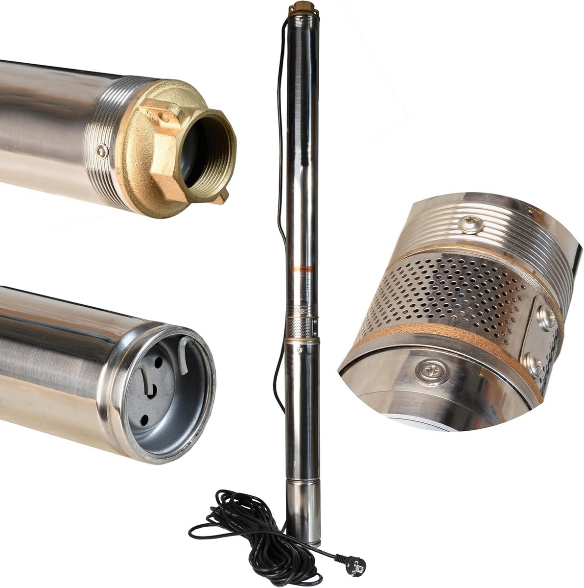 Krachtige 3 Inch Dompelpomp voor Diepe Putten - 4200 l/u - Zandbestendig RVS Waterpomp