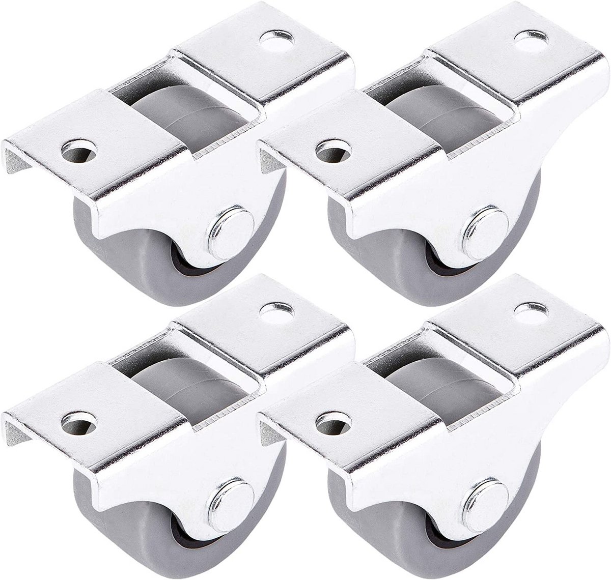 Set van 4 Vaste Rubberen Meubelwielen 25 mm voor DIY en Meubels