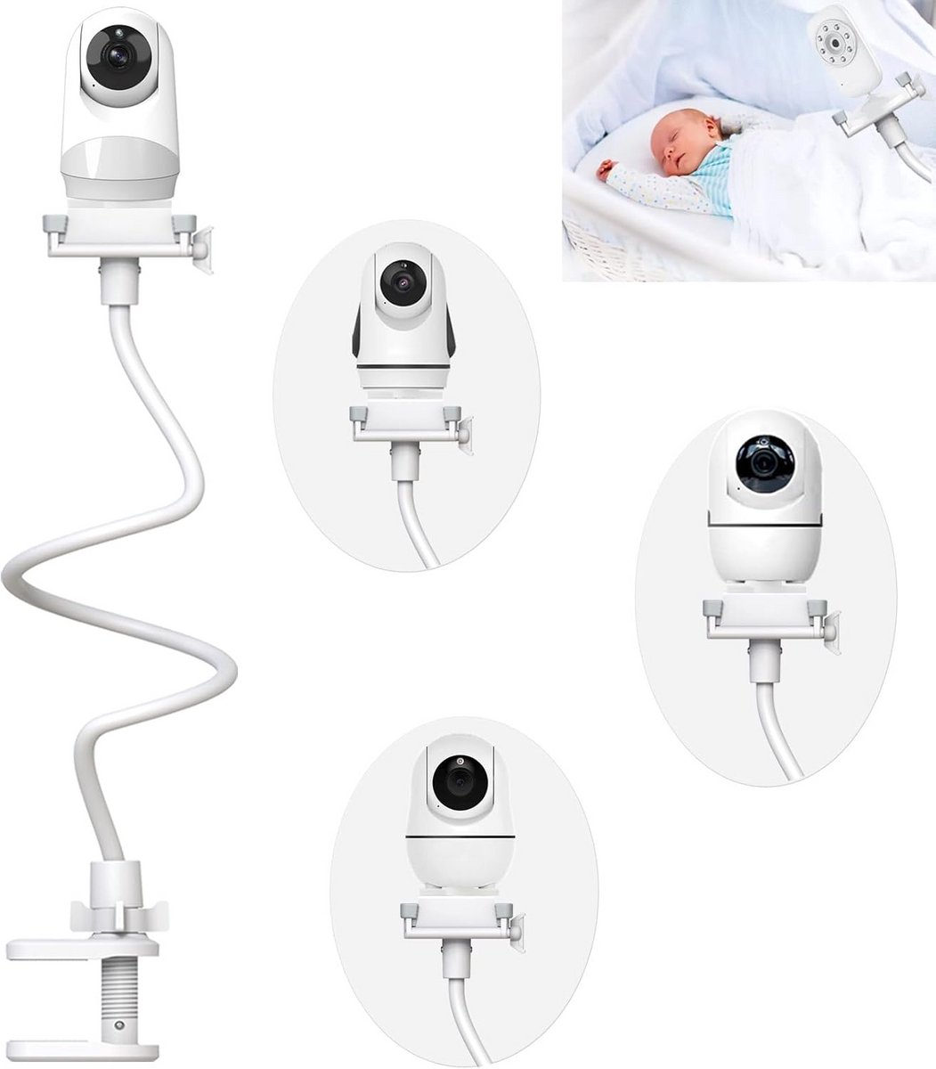 Flexibele Universele Babyfoonhouder voor Wieg of Kast - Eenvoudige Installatie Zonder Boren