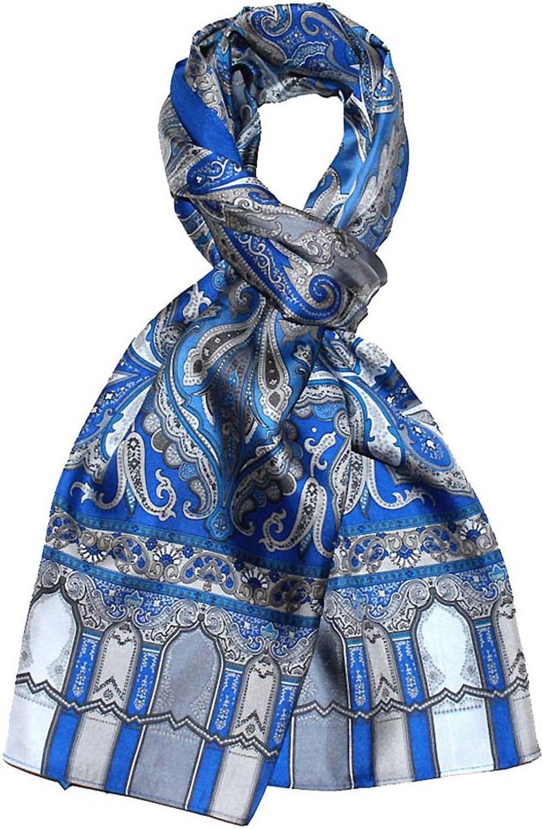Luxe Zijden Sjaal met Paisley Patroon, 100% Zijde, 50x165 cm