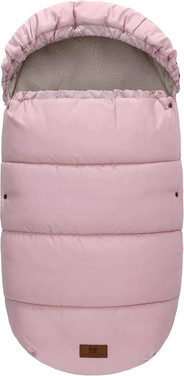 Universele Voetenzak voor Kinderwagen en Buggy - Warm & Waterafstotend Wintermodel Roze 90x48 cm