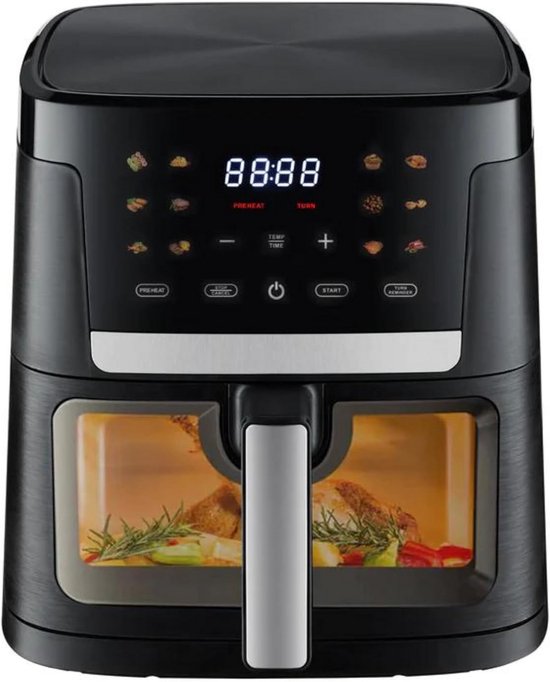 Clatronic® Friteuse à air chaud double | Friteuse à air chaud avec capacité de 8,0 L | Airfryer XXL avec 2 bacs séparés | 8 programmes automatiques | Économie de temps et