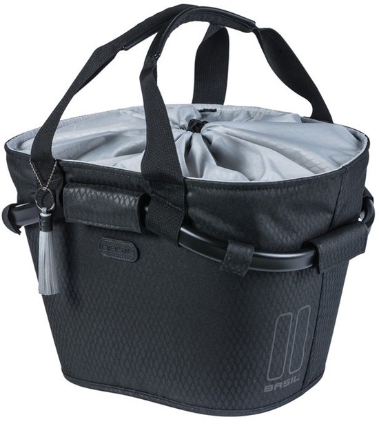 Basil Classic Carry All Fietsmand KF - Voor - Polyester - Zwart - 15 Liter van Basil — afbeelding 2