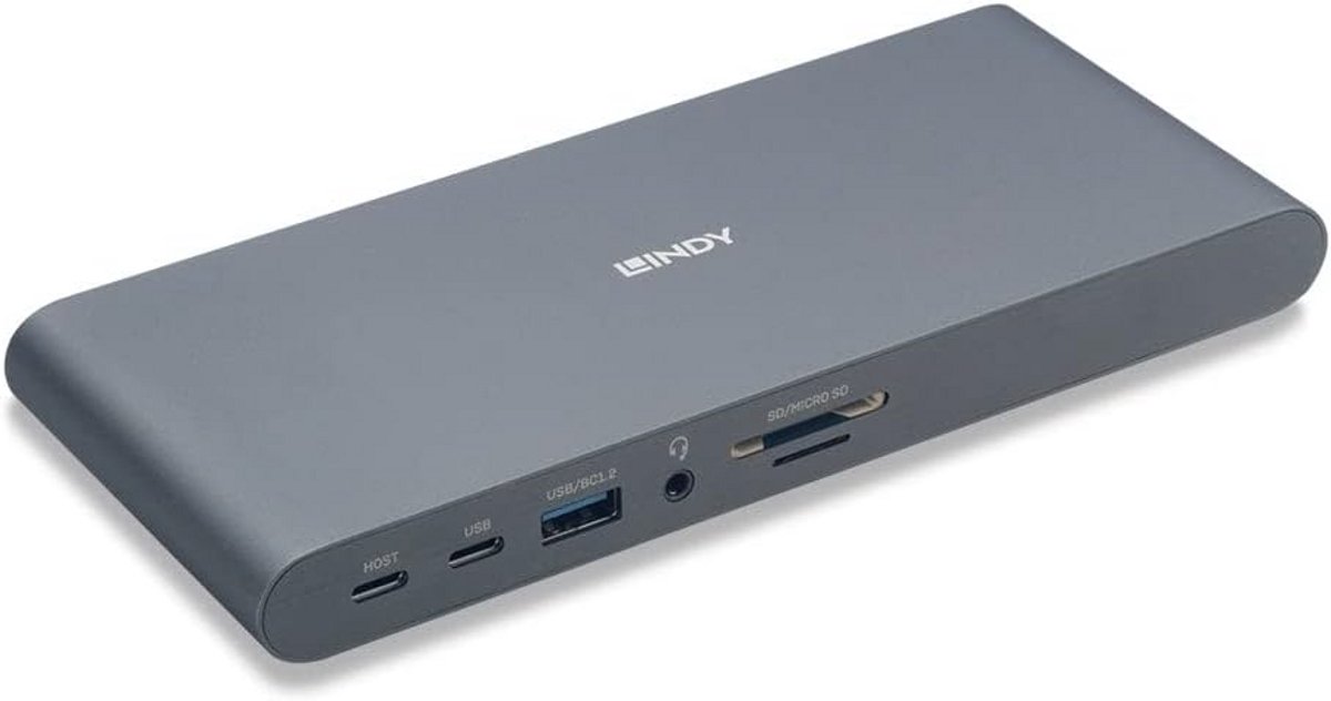 USB-C Laptop Dockingstation met 5K DisplayPort, HDMI, 100W Power Delivery en SD Kaartlezer