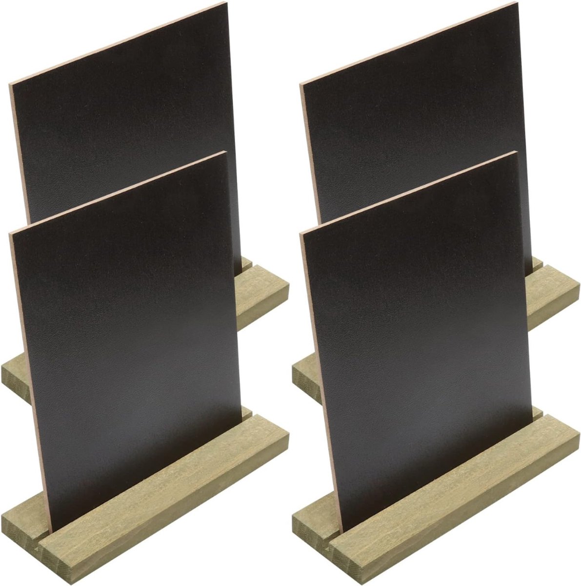 DVDSS® Schoolbord - Feesten - Bruiloften - Krijtbord - 4 Stuks - 15 x 15 centimeter - Zwart
