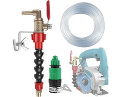 Stofafzuigset voor snijmachines met watersproeier, 10 meter waterslang + universele connector, universele stofsproeier, geschikt voor CNC-bewerking, hout- en metaalbewerking, hogedruk koelsproeiset