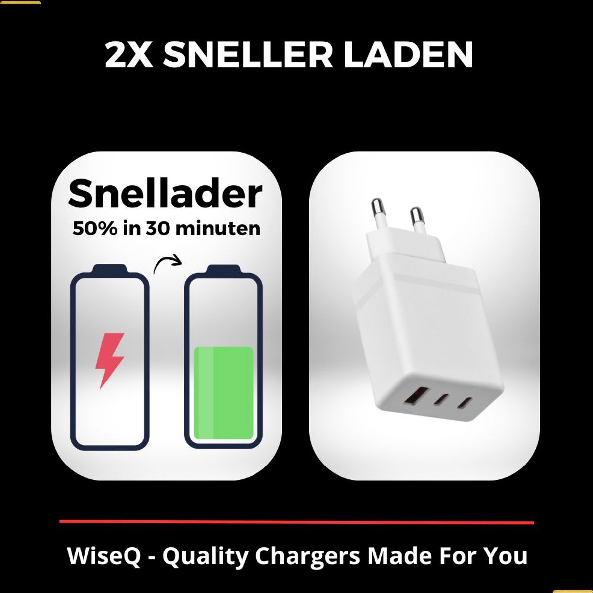 38W USB-C Snellader met 2m Lightning Kabel – Fast Charger voor iPhone 14/13/12/11 Pro Max & iPad - Afbeelding 5