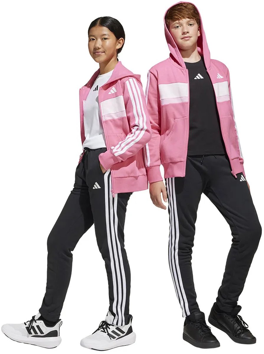Adidas Seasonal Essentials Tiberio 3 Stripes Fleece Trainingspak 11-12 Years Jongens Meisjes Roze