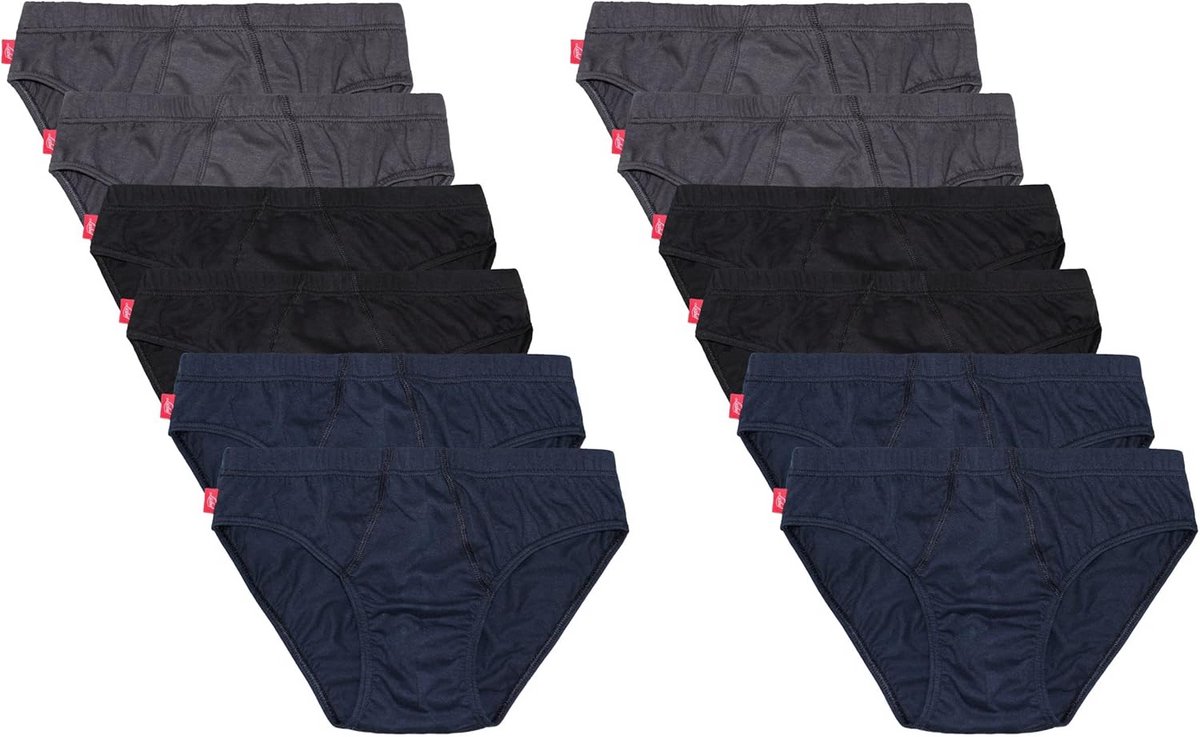 Comfortabele Herenslips 100% Katoen - Verkrijgbaar in Set van 6, 9 of 12