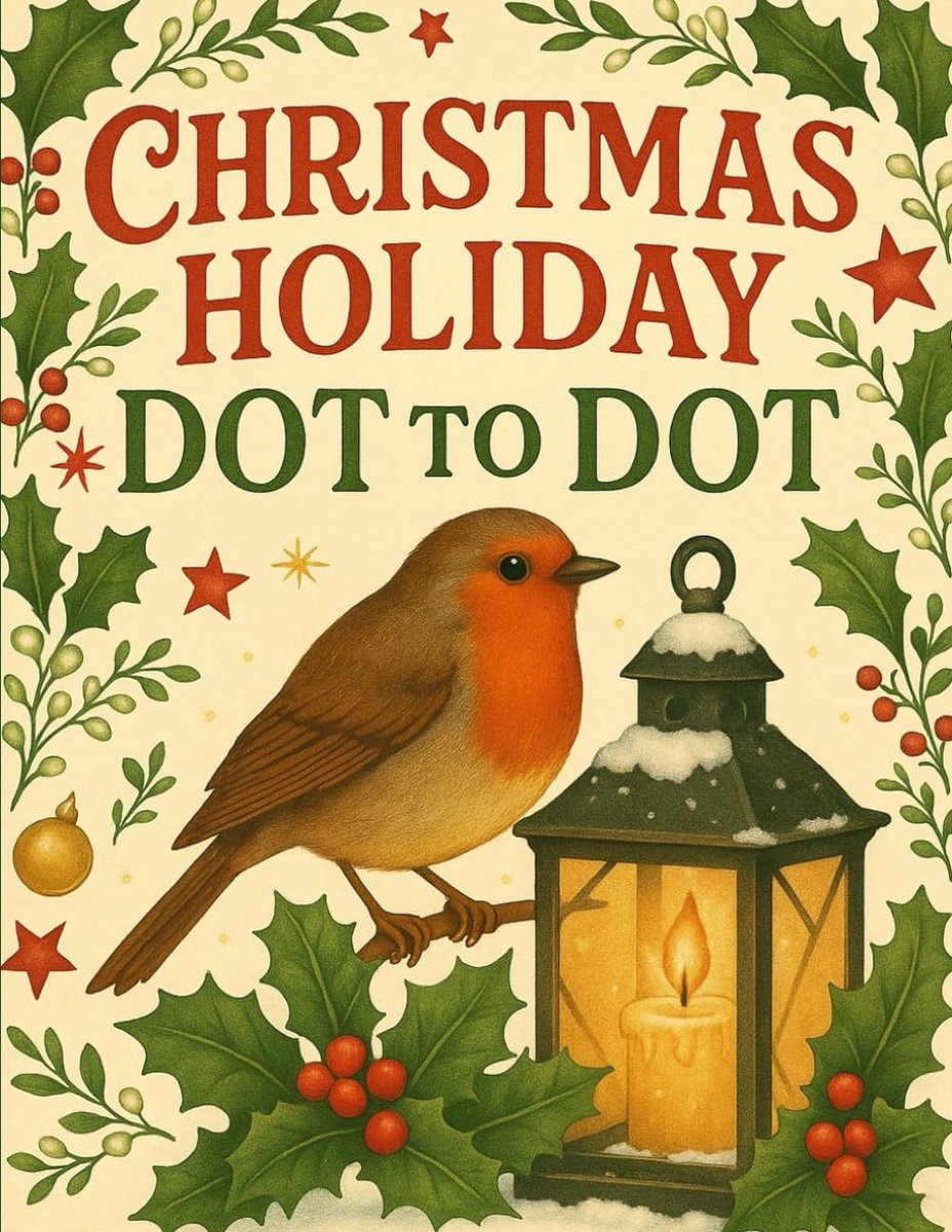 Kerst Puzzelboek: Groot Letter Dot-to-Dot voor Ontspanning en Plezier