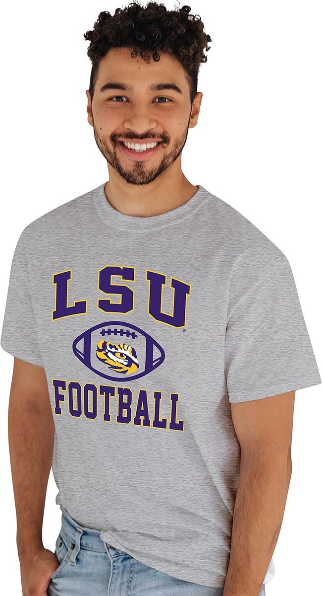 Heren T-Shirt Voetbal University Team Stijl Grijs