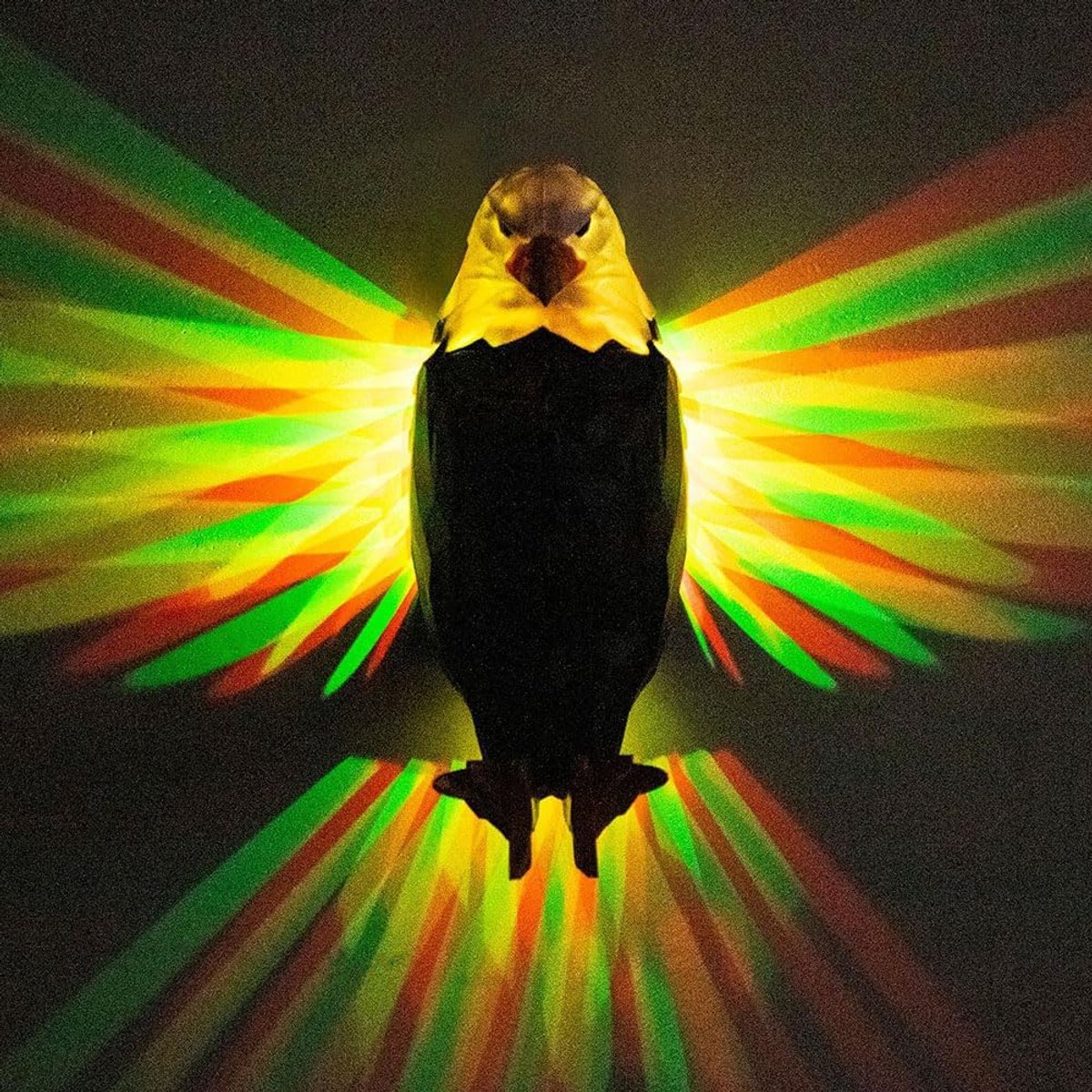 Oplaadbare LED Wandlamp Adelaar - Dimbare RGB 15 Kleuren Nachtlampje met Afstandsbediening
