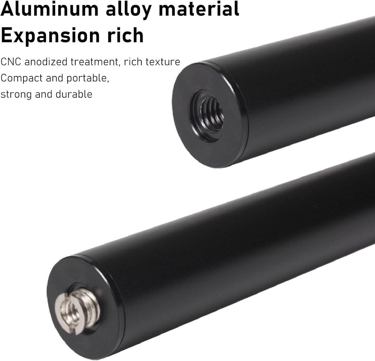 Center Column Extension - Telescopische Rod voor Camera Statief - Verlengingsarm voor Monopod - Fotostudio en Outdoor Macro Opnamen
