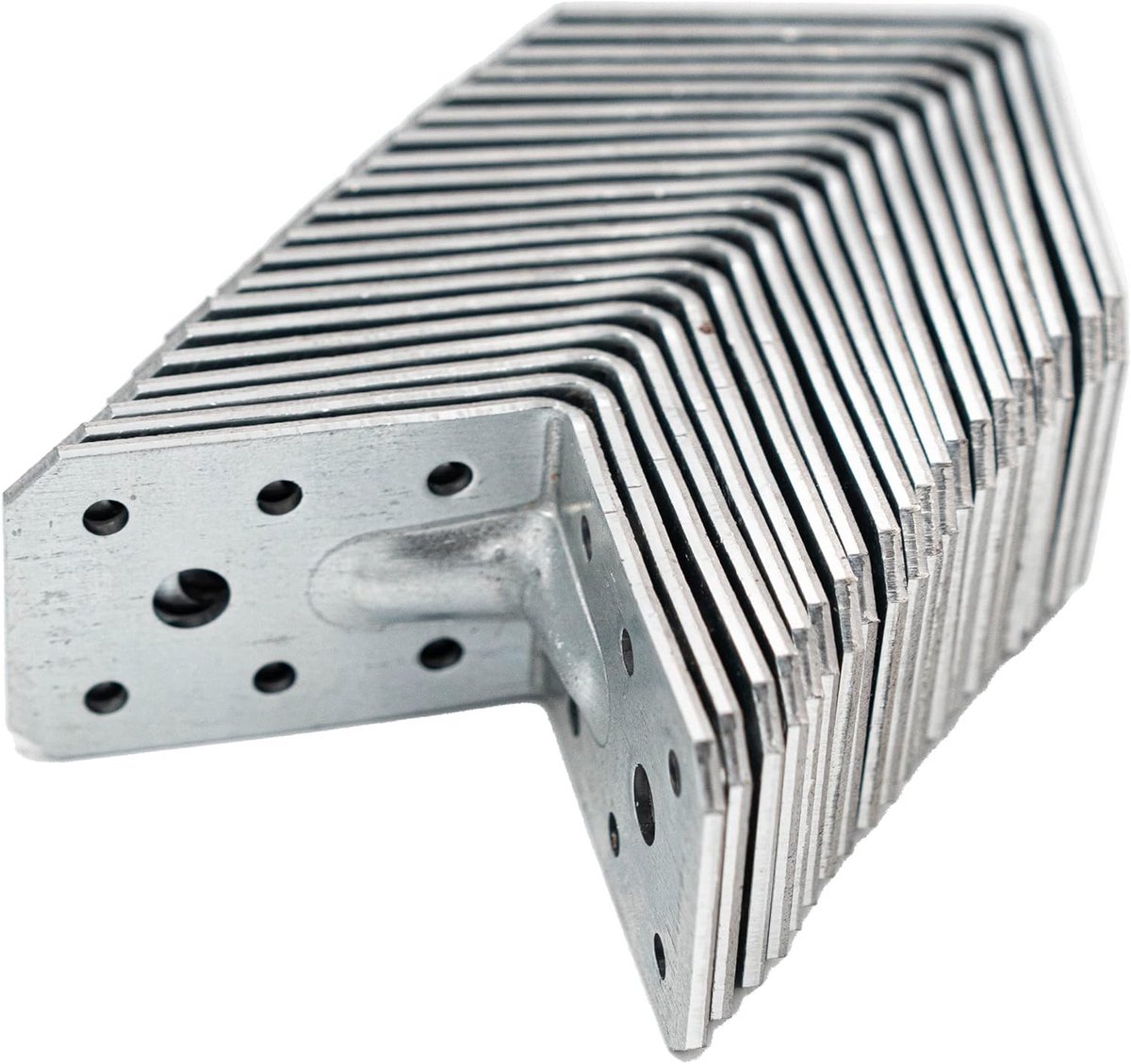 Kraalhoekijzer Zwaar 50x50x35x2.0mm - Set van 20 Stuks - Solide Hoekverbinding