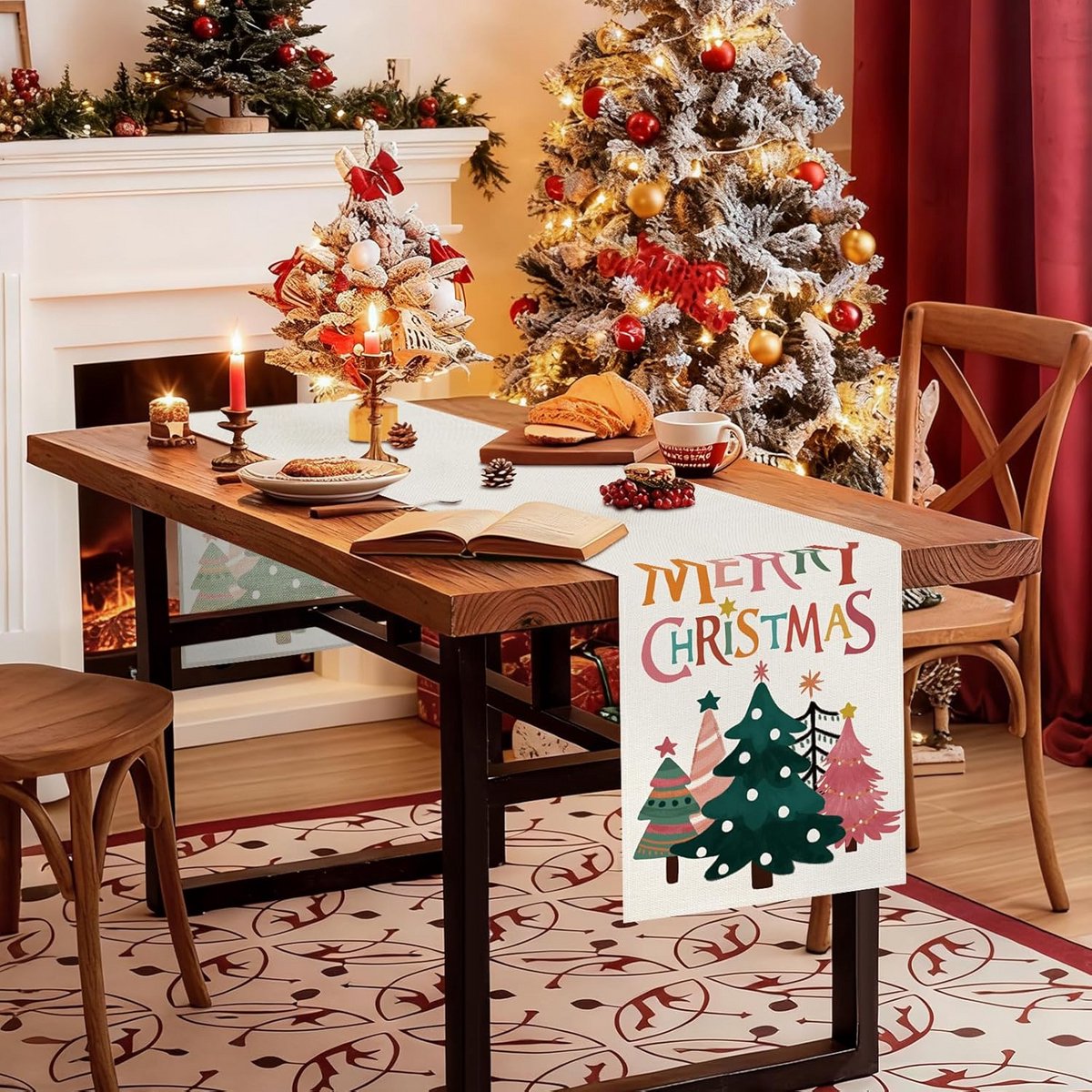 Tafel Runner Kerstboom Decoratie voor Eetkamertafel - Binnen & Buiten 40x240 cm