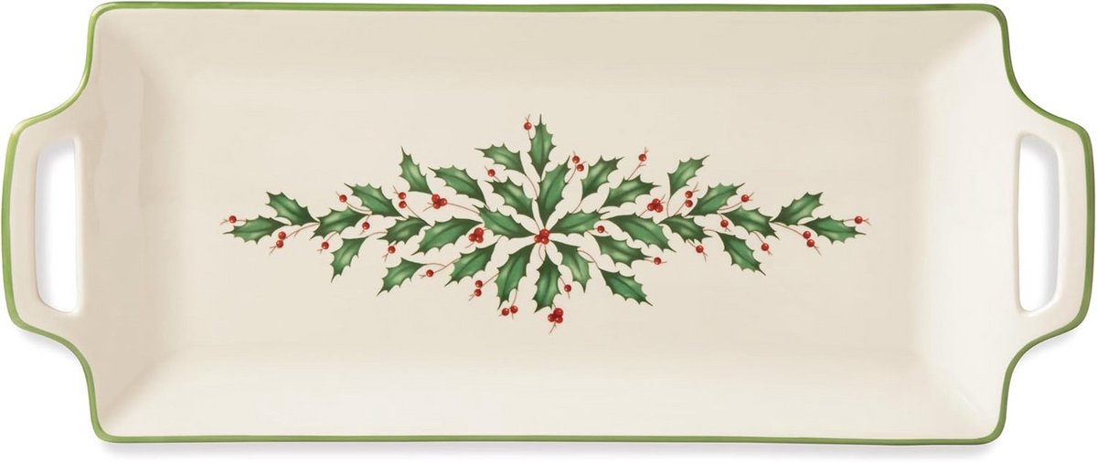 Ronde Serveerschaal Ivoor 33 cm - Feestelijk Serviesgoed voor Kerst en Diner