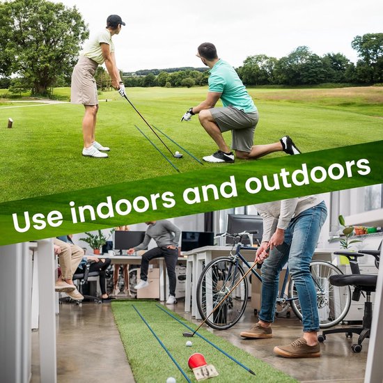 Set van 2 Golf Uitlijning Sticks - Opvouwbare Swing Trainer Hulp voor Betere Richting van Merkloos — afbeelding 4
