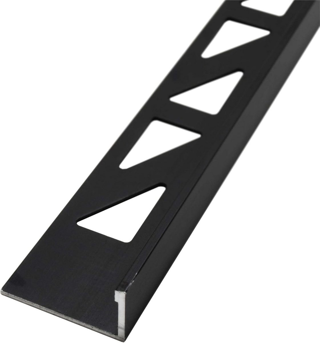 Hoekprofiel voor Tegels Aluminium Zwart Geanodiseerd 2m x 8mm