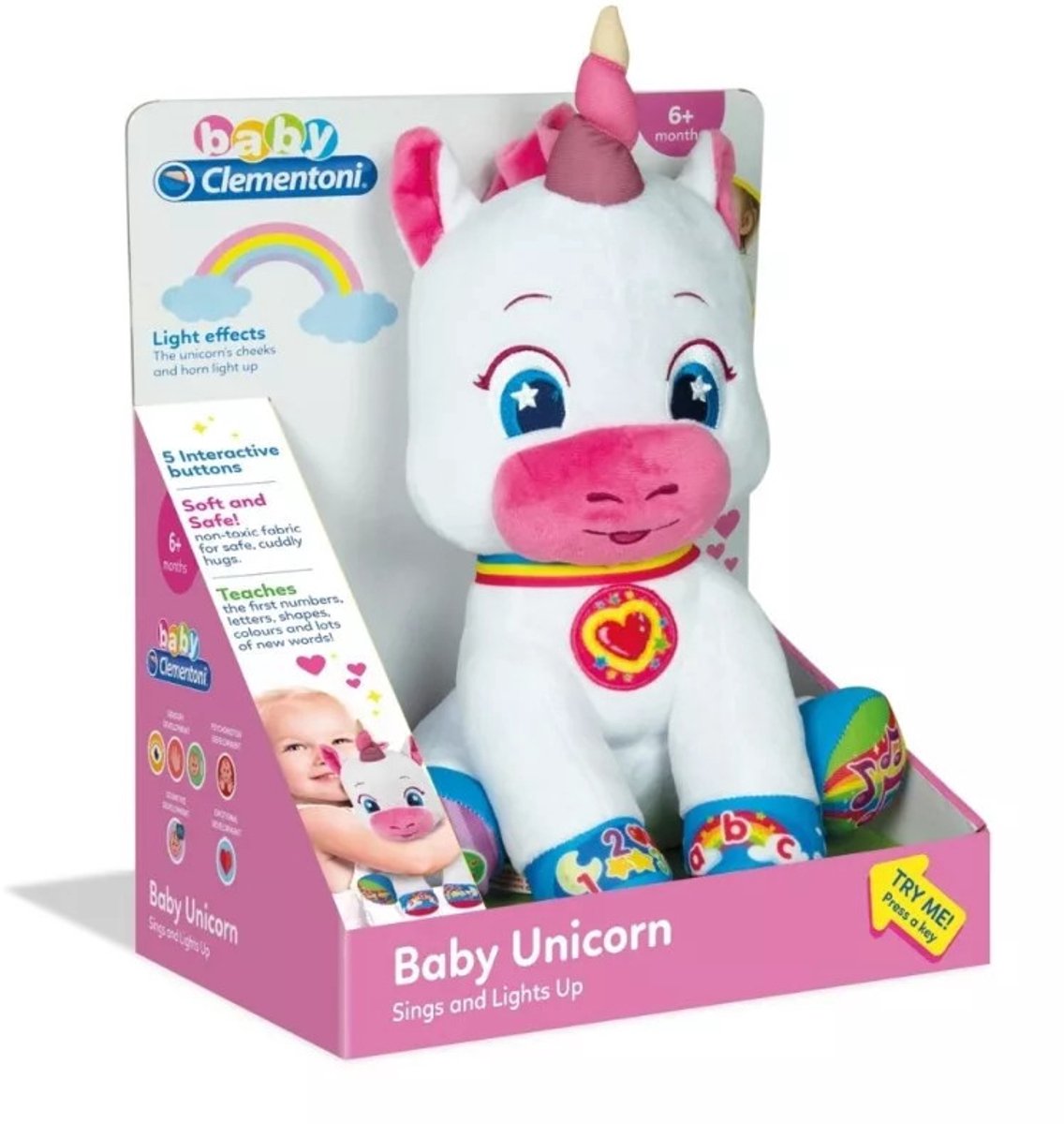 Unicorn Silverbelle interactieve knuffel Clementoni