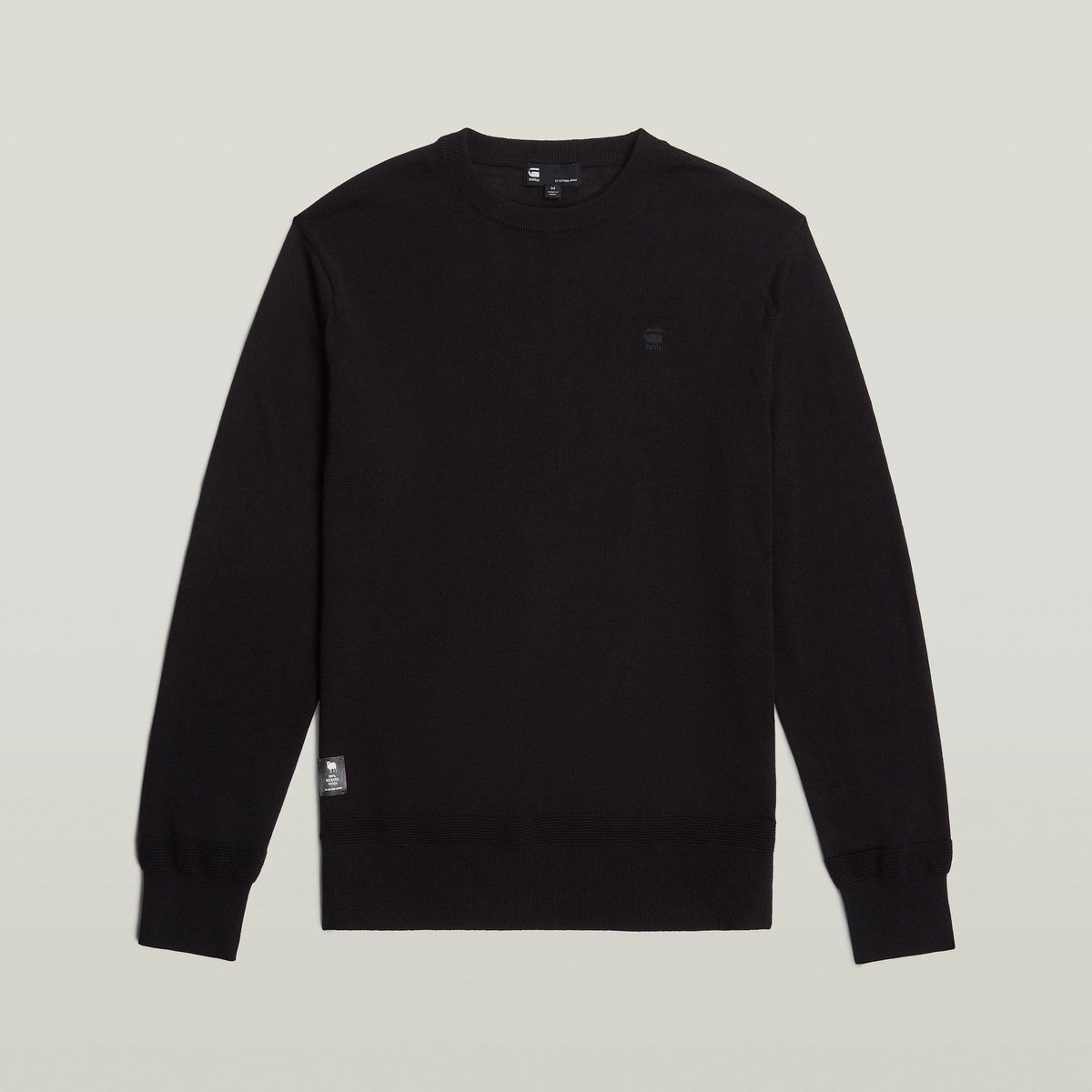 G-Star Premium core r knit Heren Gebreide truien Zwart