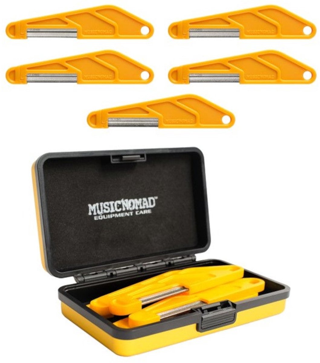 MusicNomad MN673 set met 5 vijlen voor topkam van basgitaar