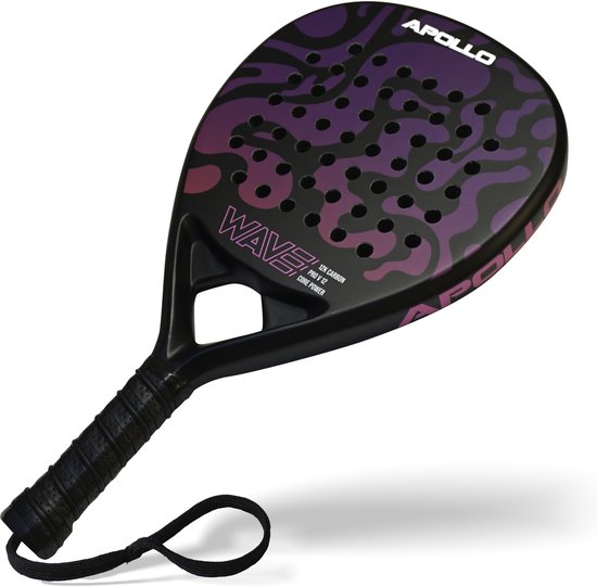 Apollo 12K Wave Padel Racket – 12K Carbon Padelracket voor Power & Dynamiek – Unisex voor Dames en Heren