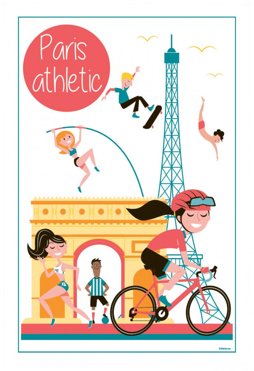 Paris atletische theedoek Winkler