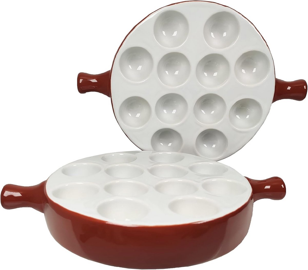 Set van 2 Keramische Escargot Borden met Handvat - Ovenveilig