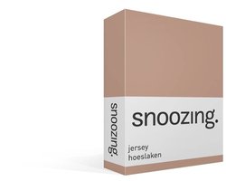 Snoozing jersey hoeslaken - 140x200 cm - Tweepersoons - Mokka