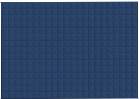 vidaXL Couverture lestée 11 kg Blauw 155x220 cm Couverture de couchage - Weighted Blanket - Dekbed à pression - Relaxation