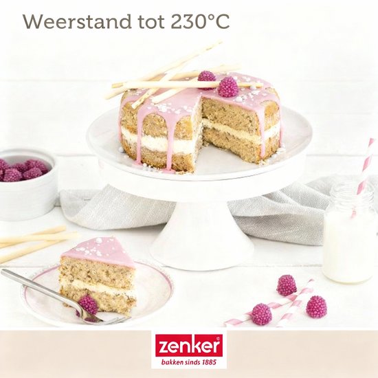 Zenker 7818 Crème Noir Koningskoekvorm 30cm - Antiaanbak Roestvrij Staal