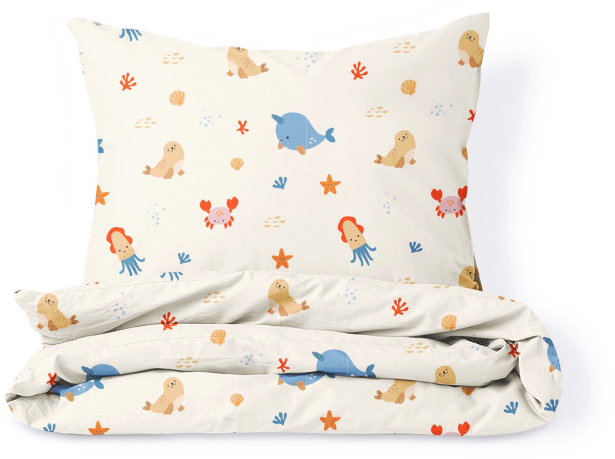 Petite Amélie Dekbedovertrekset – 140x200 cm – 100% Biologisch Katoen - Océan