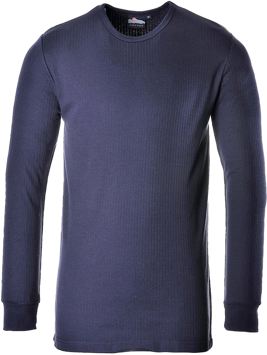 Portwest Thermisch T-Shirt Lange Mouw B123 - Marine - 5XL