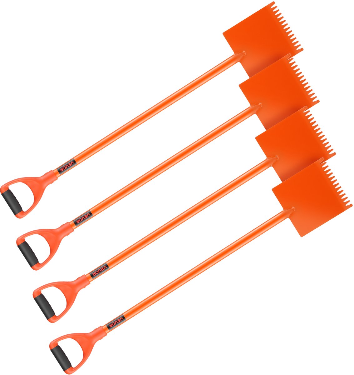 VEVOR Dakspanenschep, 4-Pack, Dakspanenverwijderaar met D-Greep, Dakbreker van Zeer Hard 4