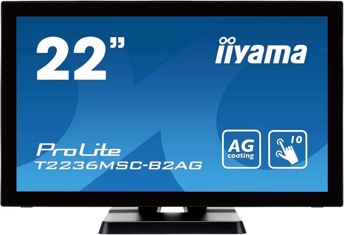 22 Inch Full HD Capacitief Touchscreen Monitor met AMVA LED en Antireflectie