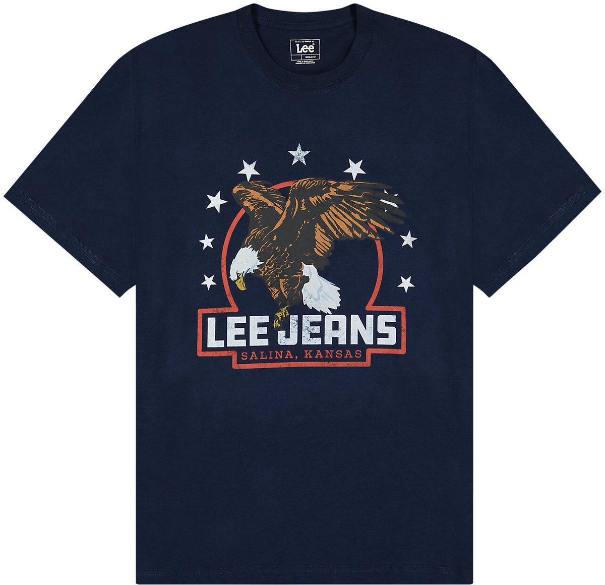 T-shirt Lee Essential Graphic Blauw