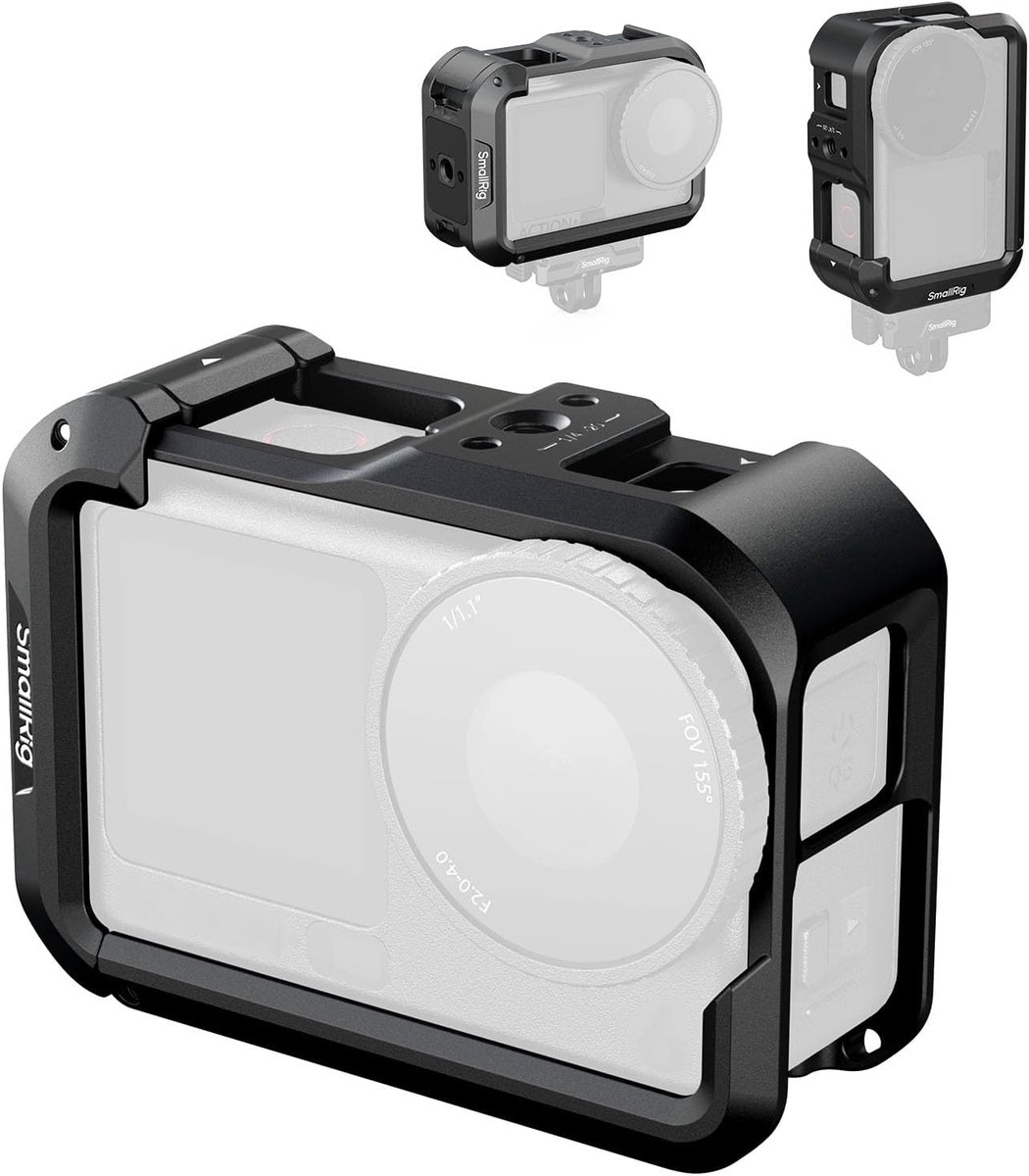 Camera Beschermkooi - Actiecamera Frame - Uitbreiding Mogelijkheden - Snelle Wissel Interface - 8.3 x 5.8 cm - Zwart