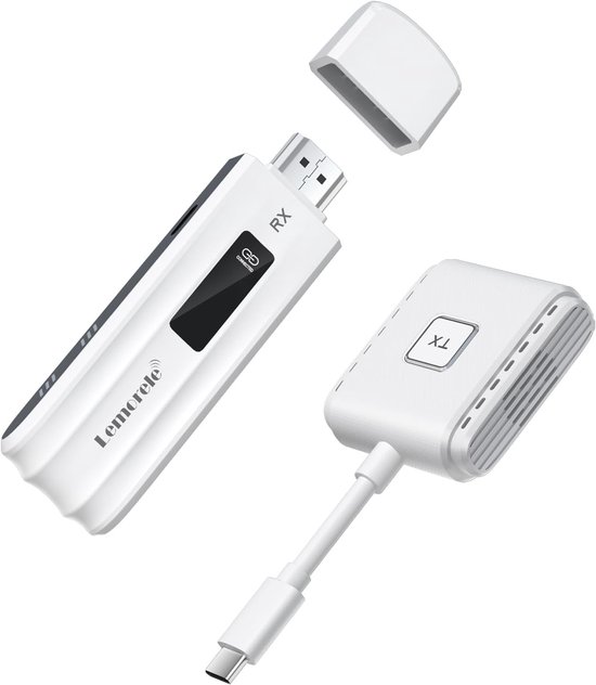 Draadloze Zender Kit - HDMI USB C - Presentaties Delen - 8 Zenders 1 Ontvanger - 4x5x3 cm — afbeelding 2