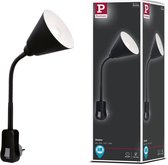 Paulmann Stekkerlamp Junus - Flexarm - E14 230V - Leeslamp & Nachtlamp Dimbaar - Stekkerspot - Stopcontactlamp voor Lees- en Nachtgebruik - Zwart